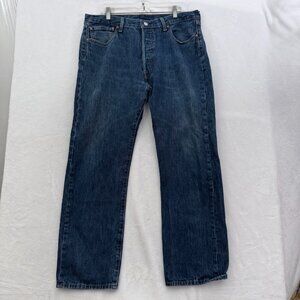 Levis 501 Jeans Mens 36x30 (34x28) Blue Original Fit Straight Leg Button Fly
